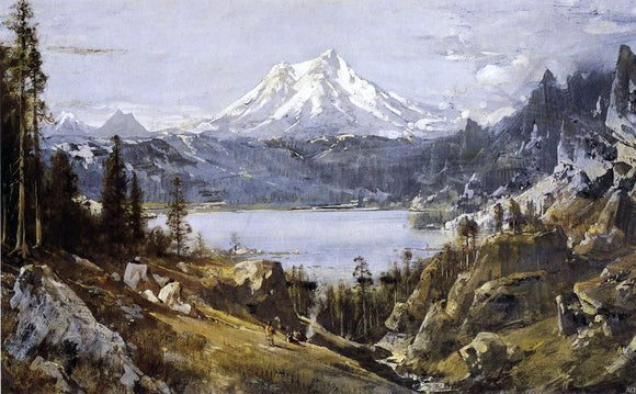  Thomas Hill Mount Shasta from Castle Lake - Canvas Art Print