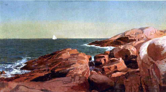  William Stanley Haseltine Rocks at Narragansett - Canvas Art Print