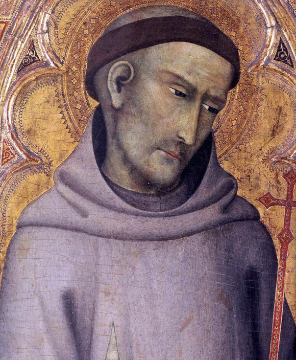  Andrea di Vanni D'Andrea St Francis of Assisi (detail) - Canvas Art Print