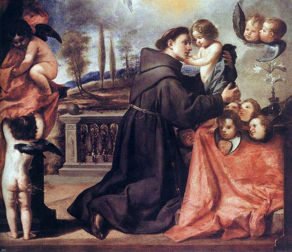  Antonio De Pereda St Anthony of Padua with Christ Child - Canvas Art Print