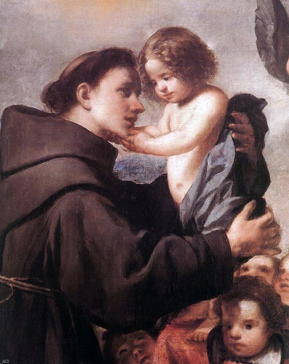  Antonio De Pereda St Anthony of Padua with Christ Child (detail) - Canvas Art Print