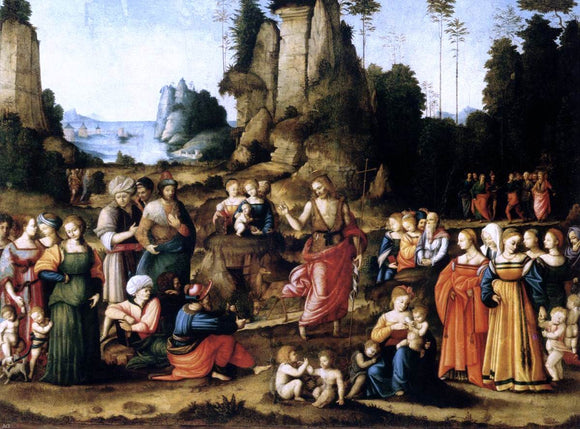  II Francesco Ubertini Bacchiacca The Preaching of Saint John the Baptist - Canvas Art Print