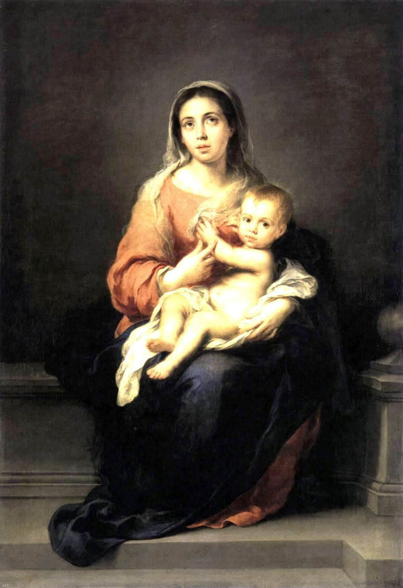  Bartolome Esteban Murillo Madonna and Child - Canvas Art Print