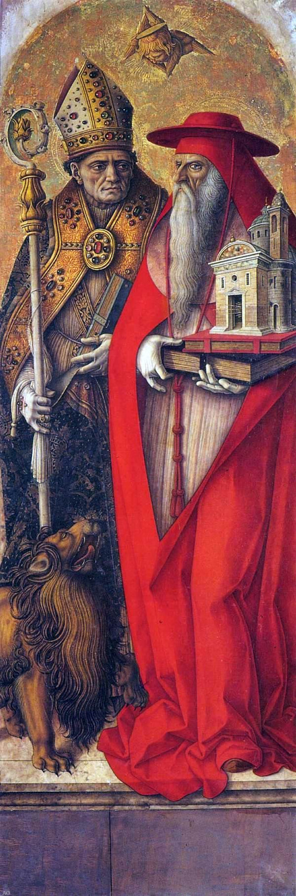  Carlo Crivelli St Jerome and St Augustine - Canvas Art Print