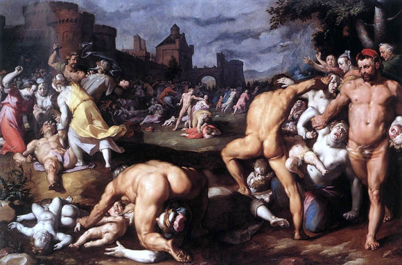  Cornelis Van Haarlem Massacre of the Innocents - Canvas Art Print