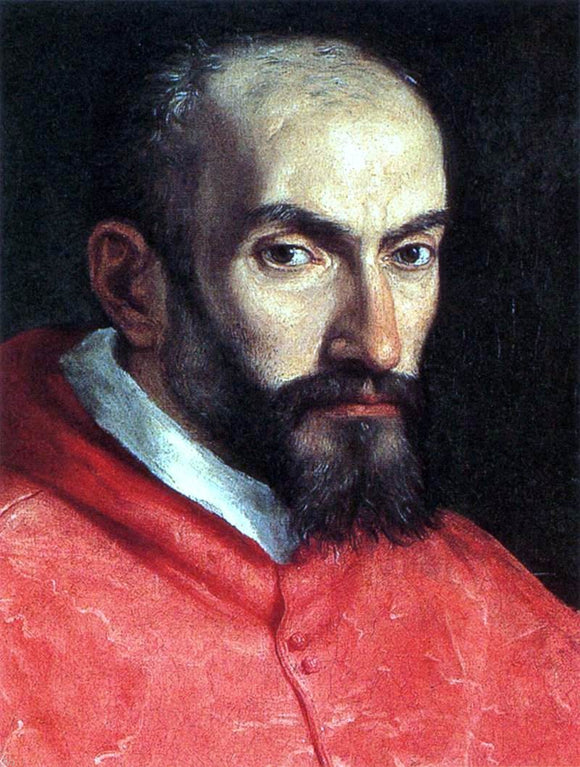  Domenichino Portrait of Cardinal Agucchi (detail) - Canvas Art Print