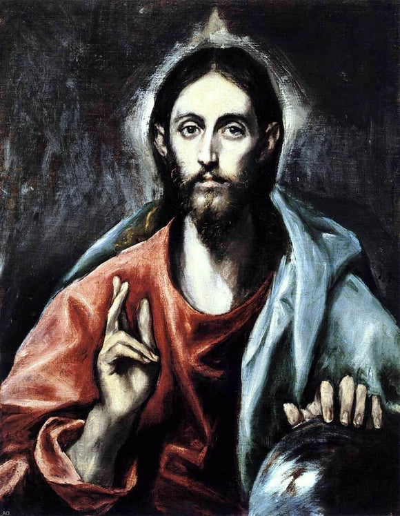  El Greco Christ as Saviour - Canvas Art Print