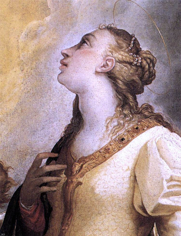  Federico Zuccaro Assumption of the Virgin (detail) - Canvas Art Print