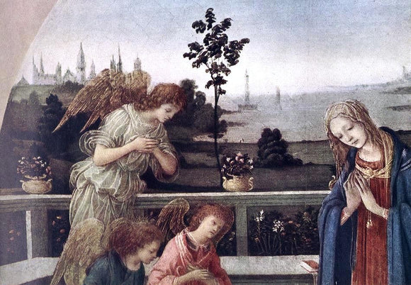  Filippino Lippi Adoration of the Child [detail: 1] - Canvas Art Print
