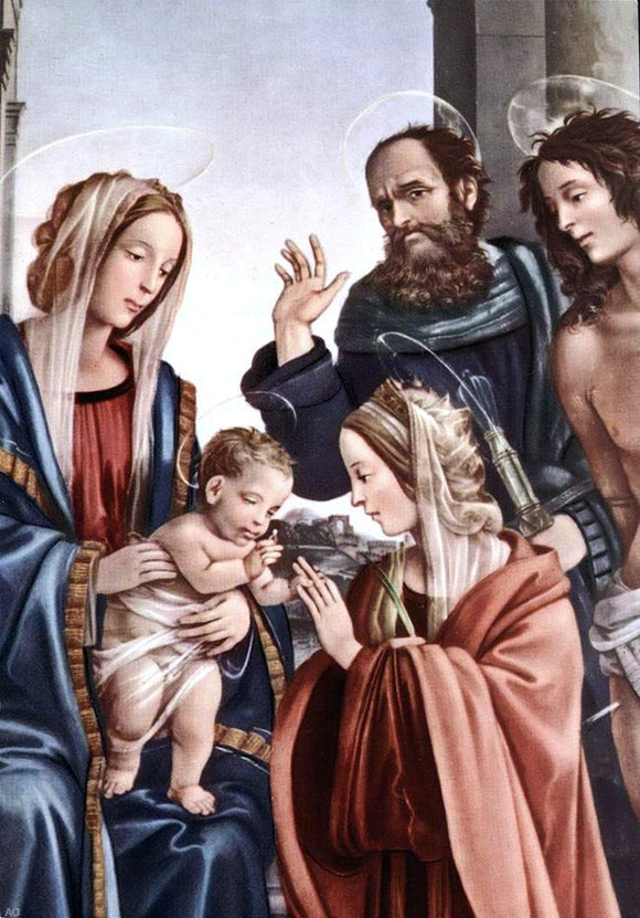  Filippino Lippi The Marriage of St Catherine (detail) - Canvas Art Print