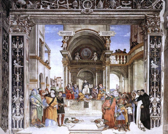  Filippino Lippi Triumph of St Thomas Aquinas over the Heretics - Canvas Art Print
