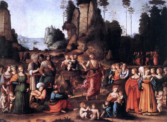  II Francesco Ubertini Bacchiacca The Preaching of Saint John the Baptist - Canvas Art Print