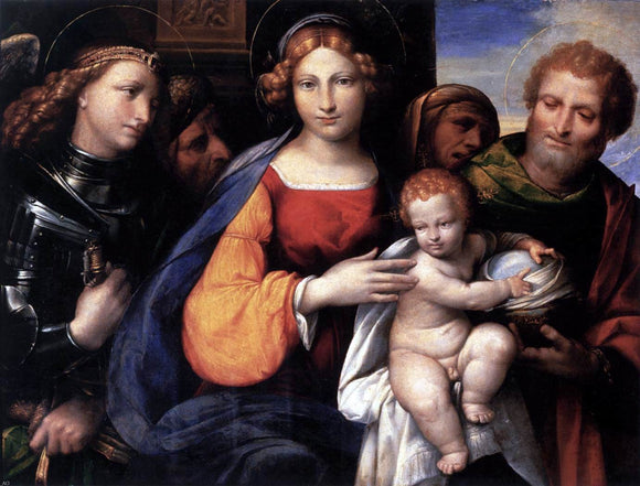  Garofalo Virgin and Child with Saints - Canvas Art Print
