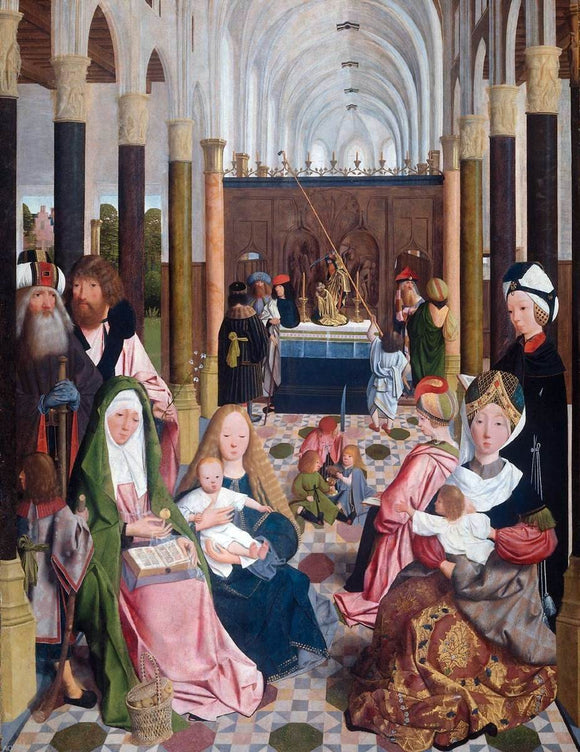 Geertgen Sint Jans The Holy Kinship - Canvas Art Print