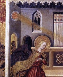 Gentile Da Fabriano Annunciation (detail) - Canvas Art Print