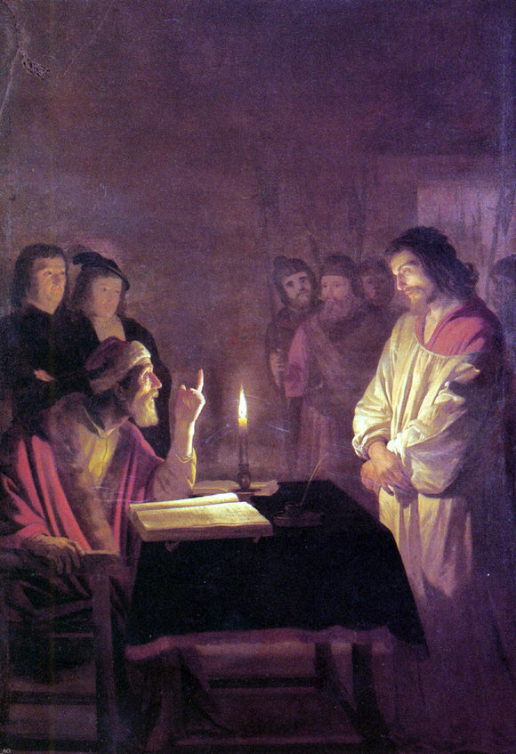  Gerrit Van Honthorst Christ before the High Priest - Canvas Art Print