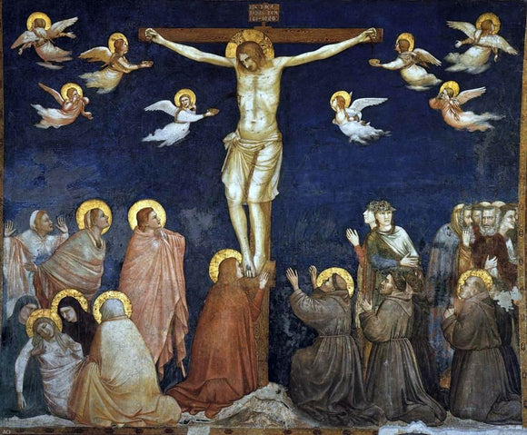  Giotto Di Bondone Crucifixion (North transept, Lower Church, San Francesco, Assisi) - Canvas Art Print