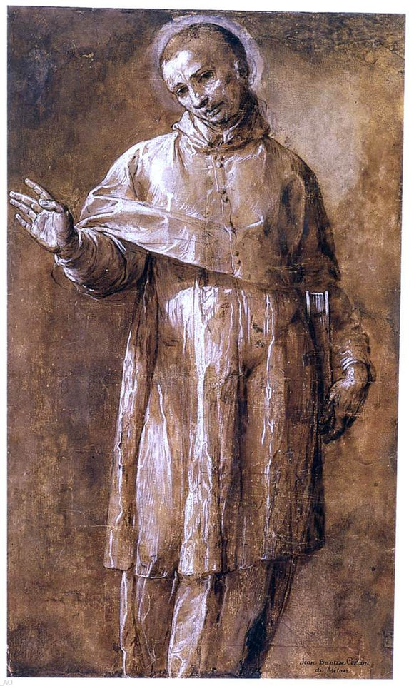  Giovanni Battista Crespi St Carlo Borromeo - Canvas Art Print