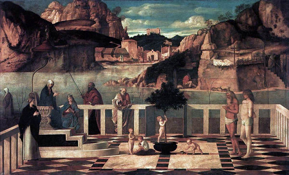  Giovanni Bellini Sacred Allegory - Canvas Art Print