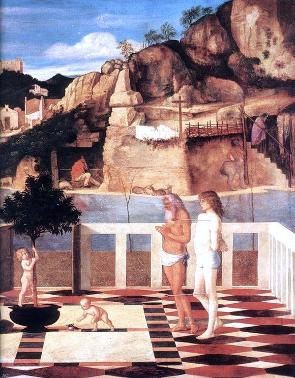  Giovanni Bellini Sacred Allegory (detail) - Canvas Art Print