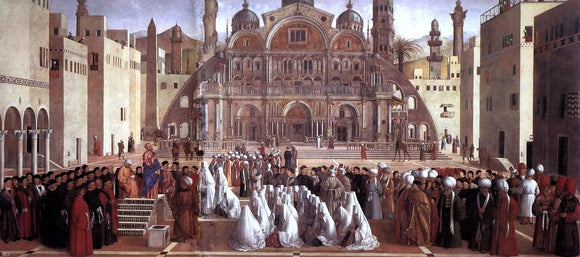  Giovanni Bellini Sermon of St Mark in Alexandria - Canvas Art Print