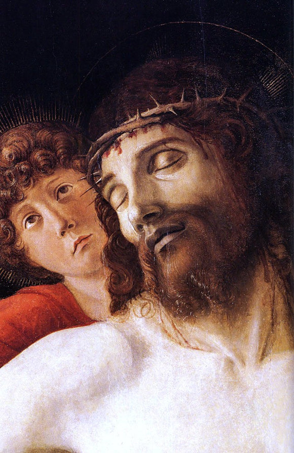  Giovanni Bellini The Dead Christ Supported by Two Angels [detail] - Canvas Art Print