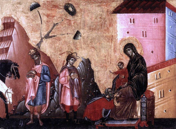  Guido Da siena Adoration of the Magi - Canvas Art Print