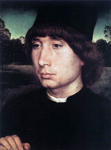  Hans Memling Portrait of a Young Man Before a Landscape - Canvas Art Print