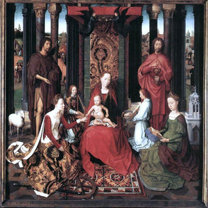  Hans Memling St John Altarpiece (central panel) - Canvas Art Print