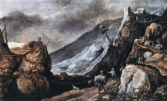  Joos De Momper Landscape with the Temptation of Christ - Canvas Art Print