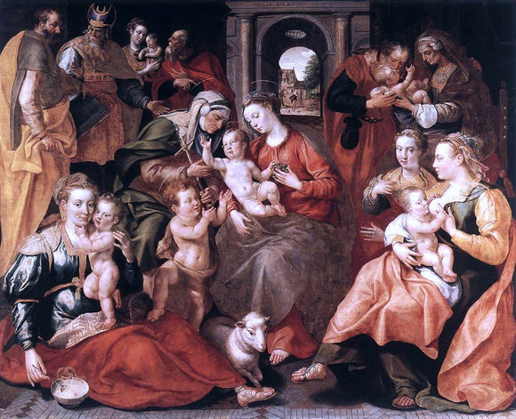  Marten De Vos The Family of St Anne - Canvas Art Print