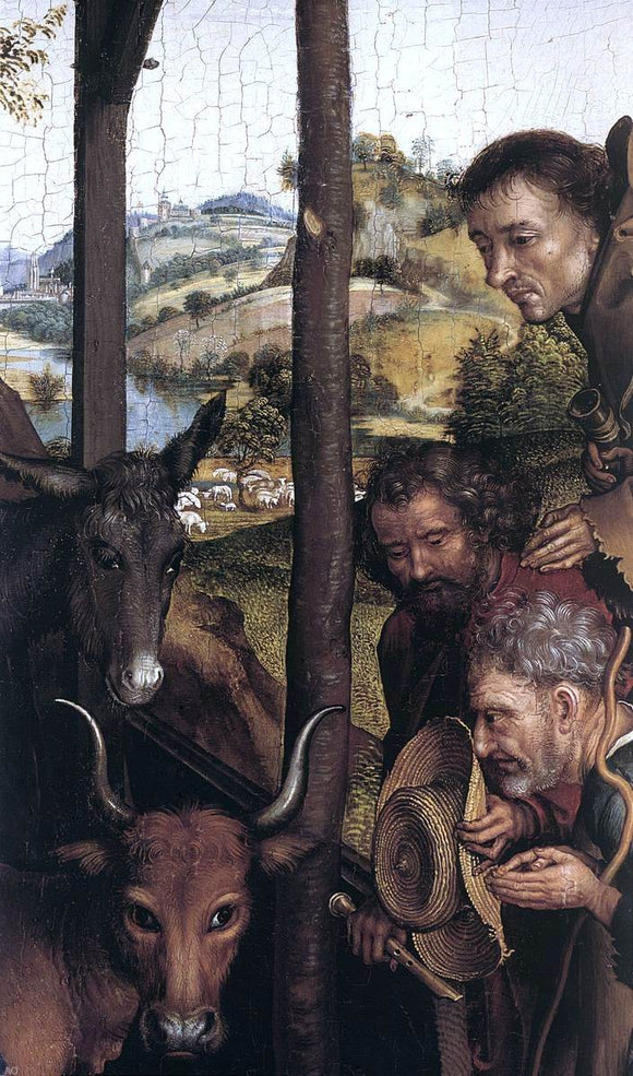  Martin Schongauer Nativity (detail) - Canvas Art Print