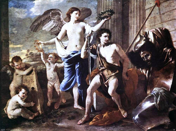  Nicolas Poussin The Triumph of David - Canvas Art Print