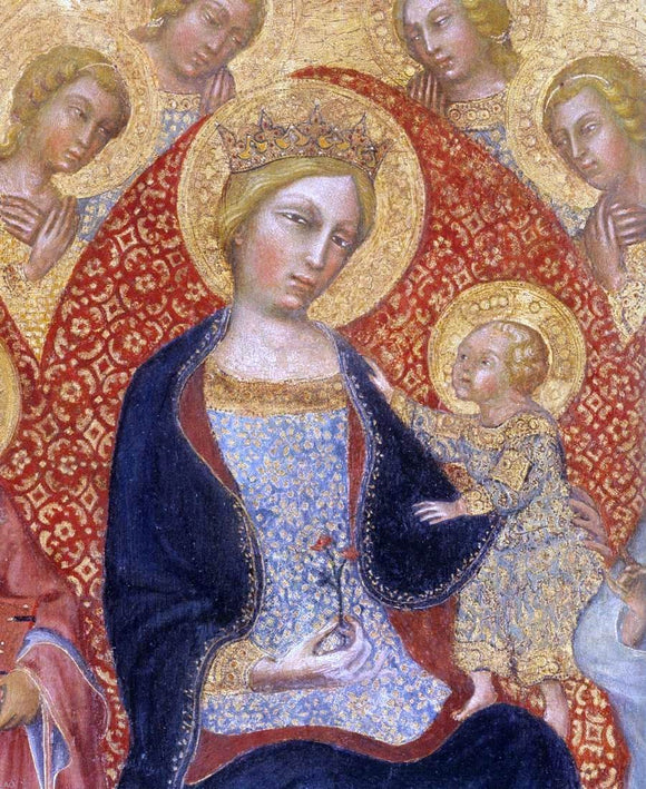  Paolo Di Giovanni fei Virgin and Child Enthroned (detail) - Canvas Art Print