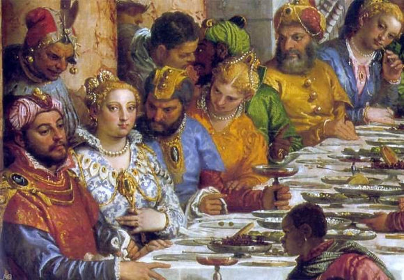  Paolo Veronese The Marriage at Cana [detail: 1] - Canvas Art Print