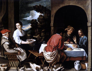  Pedro Orrente The Supper at Emmaus - Canvas Art Print