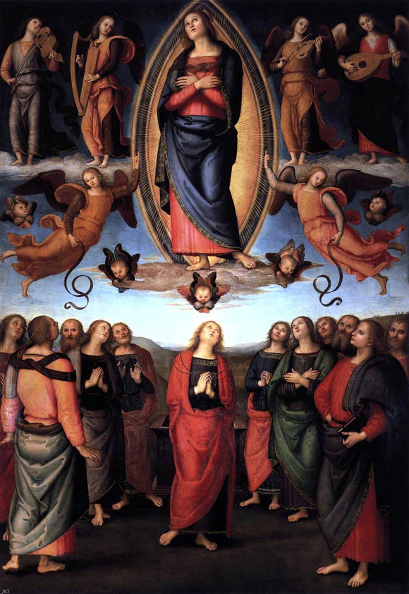  Pietro Perugino Assumption of the Virgin - Canvas Art Print