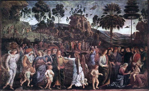  Pietro Perugino Moses's Journey into Egypt and the Circumcision of His Son Eliezer - Canvas Art Print