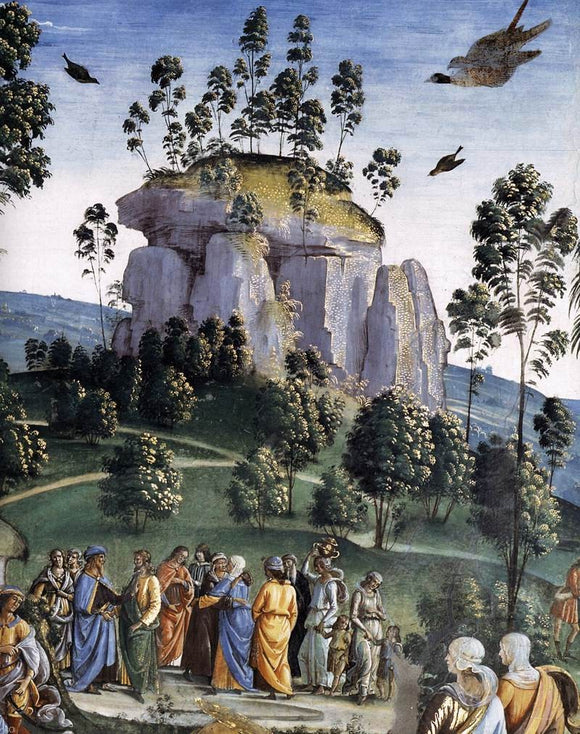  Pietro Perugino Moses's Journey into Egypt and the Circumcision of His Son Eliezer (detail) - Canvas Art Print