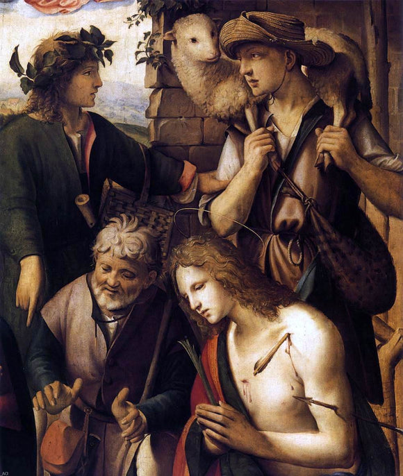  Ridolfo Ghirlandaio Adoration of the Shepherds (detail) - Canvas Art Print