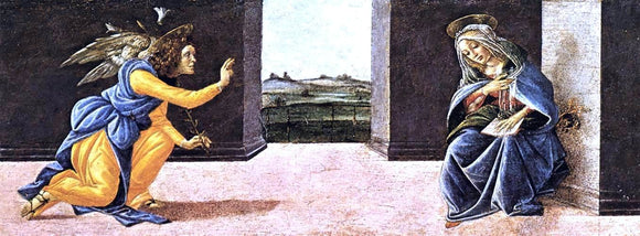  Sandro Botticelli Annunciation (San Marco Altarpiece) - Canvas Art Print