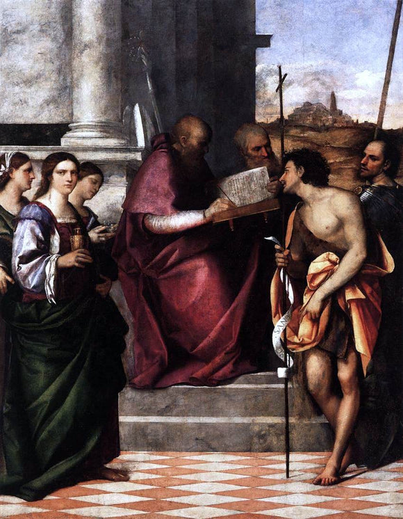  Sebastiano Del Piombo San Giovanni Crisostomo Altarpiece - Canvas Art Print