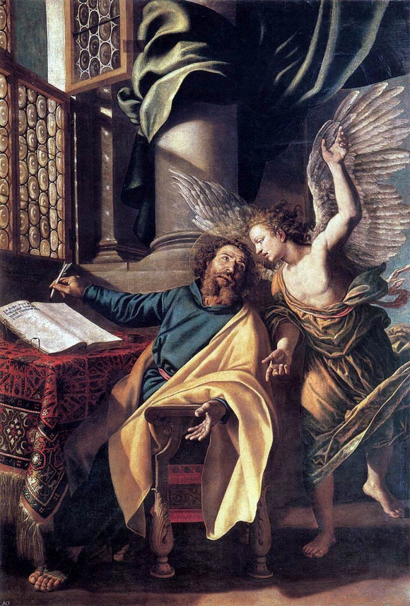  Vincenzo Campi St Matthew and the Angel - Canvas Art Print