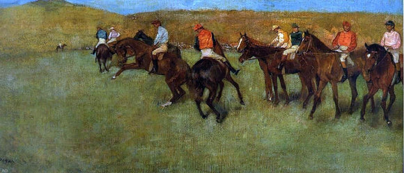  Edgar Degas At the Races - Before the Start - Canvas Art Print