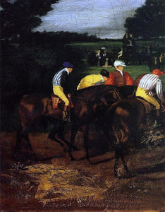 Edgar Degas Jockeys at Epsom - Canvas Art Print