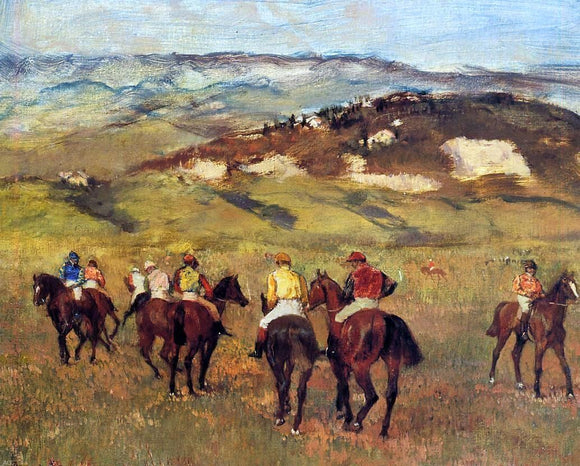  Edgar Degas Racehorses - Canvas Art Print