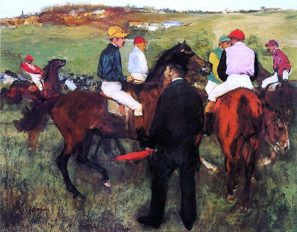  Edgar Degas Racehorses at Longchamp - Canvas Art Print