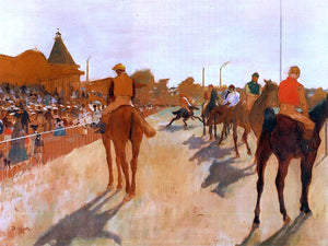  Edgar Degas Racehorses Before the Stands - Canvas Art Print