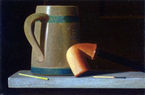  John Frederick Peto Still Life with Mug and Pipe - Canvas Art Print