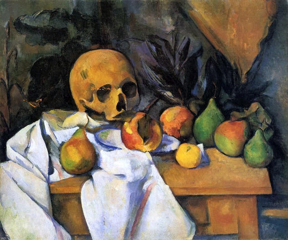  Paul Cezanne Still Life with Skull - Canvas Art Print